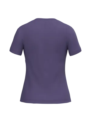 T-shirt col V manches courtes femme – Purple