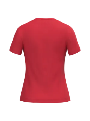 T-shirt col V manches courtes femme – Red
