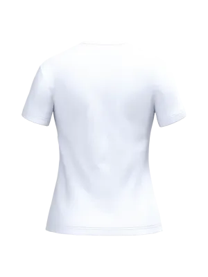 T-shirt col V manches courtes femme – White