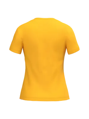 T-shirt col V manches courtes femme – Yellow