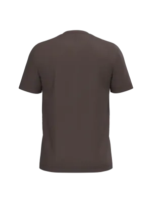 Camiseta de manga corta y cuello en V de hombre – Chocolate