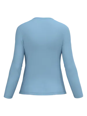 T-shirt col V manches longues femme – Sky Blue