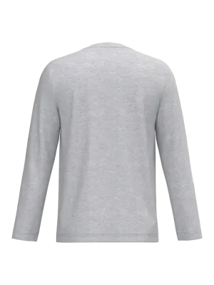 Men's long-sleeved V-neck T-shirt – Ash Heather