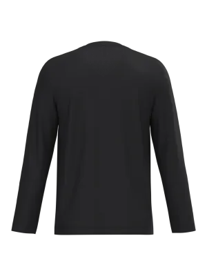Men's long-sleeved V-neck T-shirt – Black