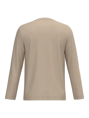 Men's long-sleeved V-neck T-shirt – Light Sand