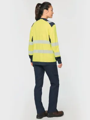 Camiseta de seguridad reciclada de cuello redondo y manga larga unisex