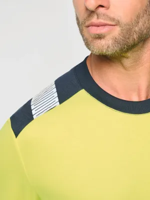 Camiseta de seguridad reciclada de cuello redondo y manga larga unisex