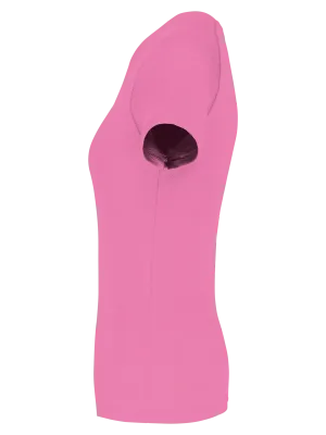 T-shirt de sport à col rond recyclé femme – Deep Pink