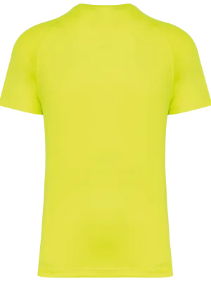 T-shirt de sport à col rond recyclé homme – Fluorescent Yellow