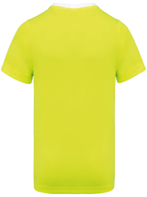Camiseta deportiva ecorresponsable bicolor de hombre – White / Fluorescent Yellow