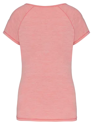 Ladies eco-friendly Sports T-shirt – Marl Pink