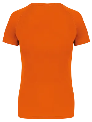 T-shirt de sport manches courtes femme – Orange