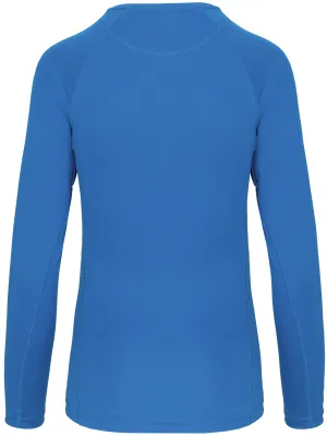 Camiseta deportiva de manga larga de mujer – Aqua Blue