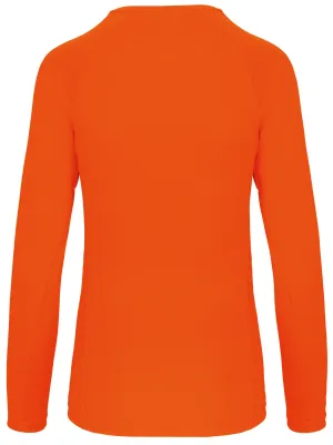 Camiseta deportiva de manga larga de mujer – Fluorescent Orange