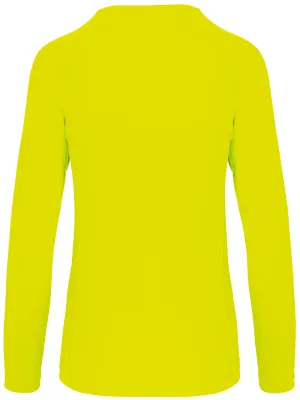 Camiseta deportiva de manga larga de mujer – Fluorescent Yellow