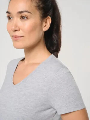 Women's antibacterial v-neck t-shirt