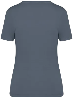Eco-friendly ladies’ washed effect t-shirt – Washed Mineral Grey
