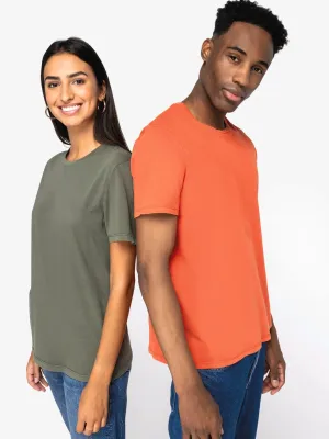 Eco-friendly unisex washed effect t-shirt