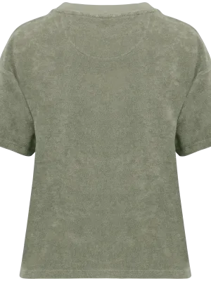 Eco-friendly ladies’ Terry Towel t-shirt – Almond Green