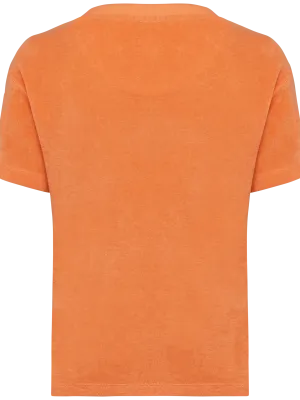T-shirt écoresponsable en éponge fille – Apricot
