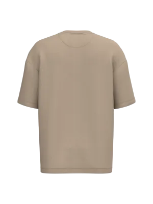 Eco-friendly unisex oversize French Terry t-shirt – Wet Sand