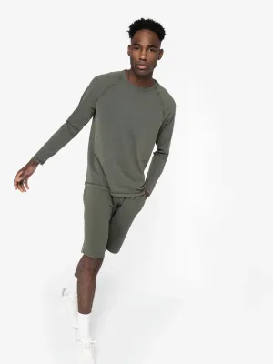 Camiseta sostenible raglán de manga larga de hombre