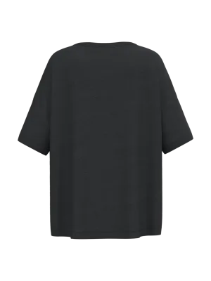 Eco-friendly ladies' oversize slub t-shirt – Black