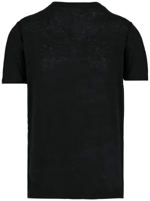 Men's linen t-shirt – Black