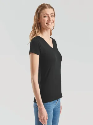 T-shirt femme col v Valueweight (61-398-0)