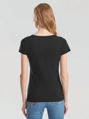 T-shirt femme col v Valueweight (61-398-0)