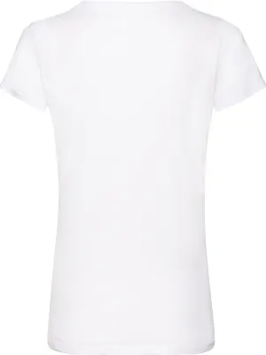 T-shirt femme col v Valueweight (61-398-0) – White