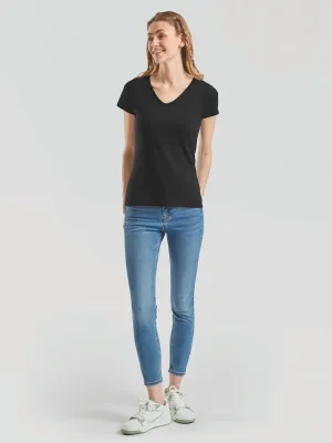 T-shirt femme col v Valueweight (61-398-0)