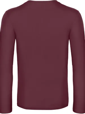 Men's long-sleeved T-shirt E190 – Burgundy
