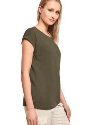 Women's turn-up sleeve T-shirt
