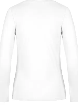 Women's long-sleeved T-shirt E190 – White