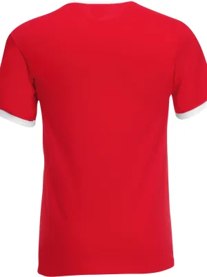 Valueweight Ringer T-Shirt – RED / WHITE