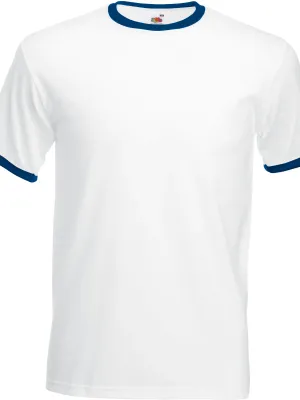 Valueweight Ringer T-Shirt – White / Navy
