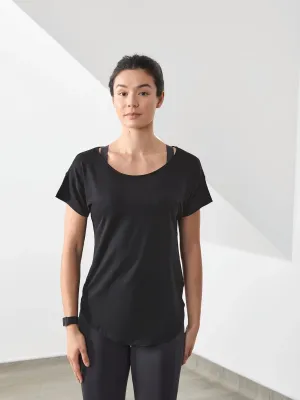T-shirt scoop neck femme