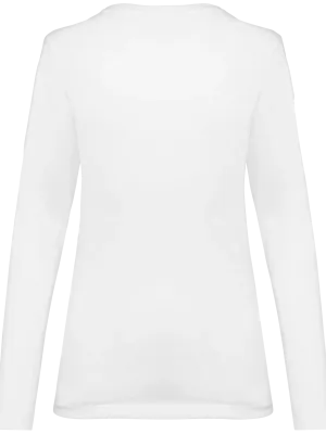 T-shirt Supima® col rond manches longues femme – White