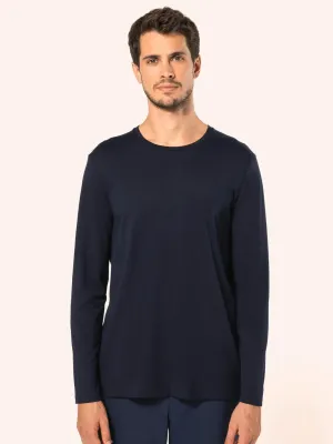 T-shirt Supima® col rond manches longues homme