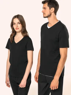T-shirt Supima® col V manches courtes femme