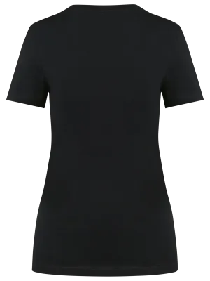T-shirt Supima® col V manches courtes femme – Black