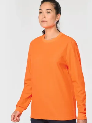 Unisex eco-friendly polycotton long-sleeved t-shirt