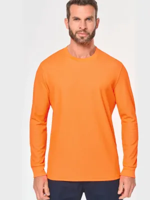 Unisex eco-friendly polycotton long-sleeved t-shirt