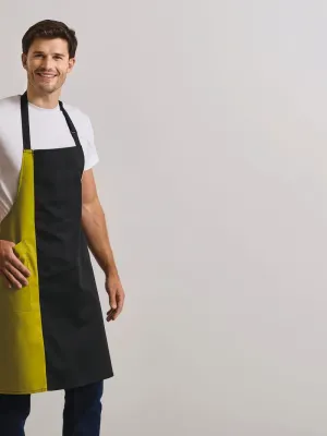 Tablier à bavette bicolore