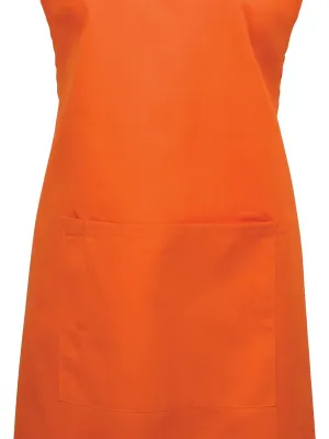 Colours Bib Apron With Pocket – Orange