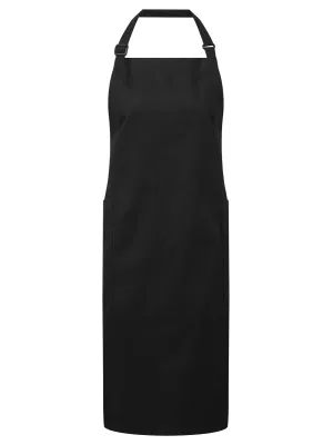Recycled, organic bib apron – Black
