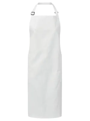 Recycled, organic bib apron – White