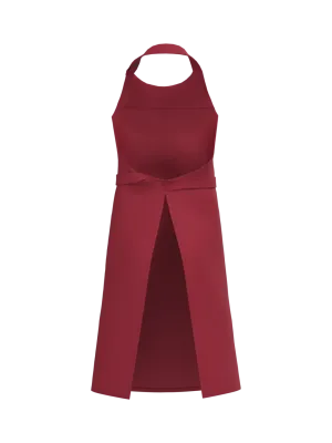 Delantal con bolsillo de algodón ecológico – Hibiscus Red