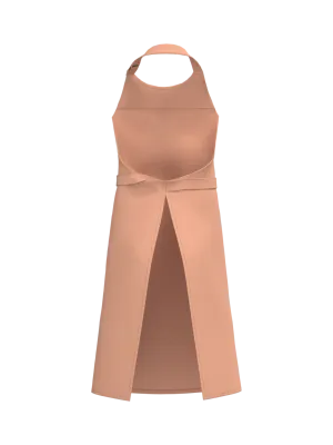 Delantal con bolsillo de algodón ecológico – Peach